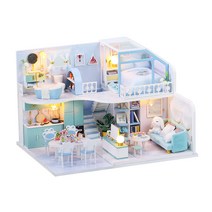 꼬미딜 DIY 미니어처하우스 2020-47 블루 하트 + 제작도구, 혼합색상