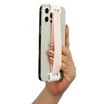 윌비 클립온2 노패드 휴대폰 핸드 스트랩 핑거 그립 홀더, 핑크, 1개