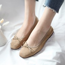 파이 여성용 스웨이드 리본 플랫슈즈 1.2cm P149