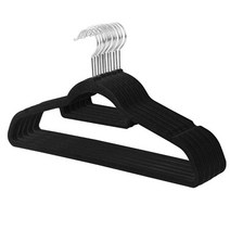 메디치트 ABS 미끄럼방지 벨벳 옷걸이 42cm, 블랙, 10개입