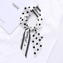 지앤와이 도트패턴 쁘띠 타이 스카프