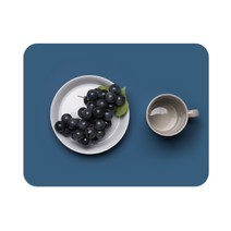 엘로니 플랫 사각 실리콘 테이블 매트, 터키블루, 368 x 280 mm