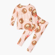 유니프랜드 여아용 와우베어 소프트 피치웜 9부내의 상하세트