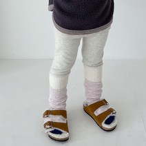 느엘 아동용 밑단 골지 마카롱 레깅스