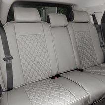 대한오토모빌 차량용 뒷자석 가죽 풀 커버 세트 RBS-DH-DCCU, 프리미엄 그레이, 1세트