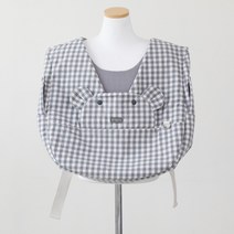 리토가토 반려동물 보들리 쿨 앞가방, 그레이 체크