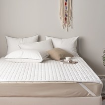 지베딩 고밀도 100수 사계절용 패드 겸 카페트, 화이트