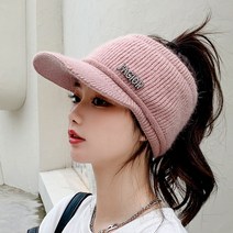 BK 여성용 겨울 썬캡 골프모자, 인디핑크