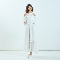 라이 백리본 쉬폰 원피스