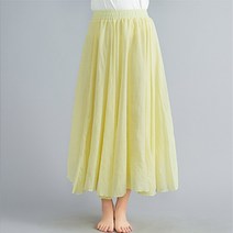 레몬소울 비쥬 밴딩 플레어 스커트
