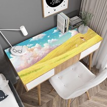 마켓에이 드림랜드 방수 테이블매트, 노란언덕, 60 x 120 cm