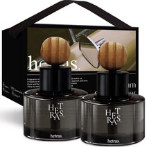 헤트라스 차량용 디퓨저 60ml x 2p 리본끈 선물세트, 1세트, 호텔우드향