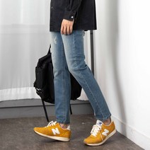 더간지 남성용 허리밴딩 스판 기본 심플워싱 카고 청바지 3