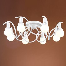 인스타조명 클라우드 8등 샹들리에, 화이트