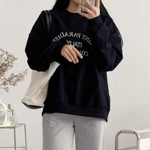 에이와비 여성용 인레터링 쭈리 맨투맨