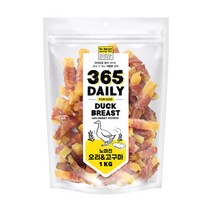노마진 강아지 365 데일리 육포 1kg, 1개, 오리 + 고구마 혼합맛