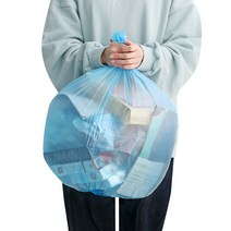 네이쳐리빙 재활용 쓰레기 분리수거 배접 비닐봉투 청색, 200개, 40L