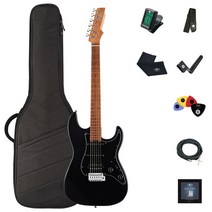 헥스 입문용 일렉트릭 기타, E300S/BK, 무광   블랙