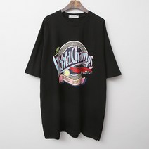 티탁 여성 빅사이즈 오버핏 롱 티셔츠 월드걸박스롱티