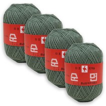 타조 순면 30수 구정뜨개실 4p, 113 그레이카키, 4개