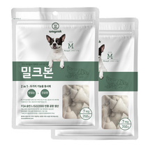 와그작 밀크본 강아지 덴탈껌 M 350g, 타피오카맛, 2개