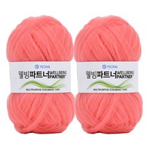 브랜드얀 웰빙파트너 뜨개실 2p, 피치
