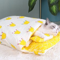 냥이 침낭 베개 세트, E 타입