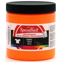 스피드볼 패브릭 실크스크린 잉크, Fluorescent Orange, 236.2ml