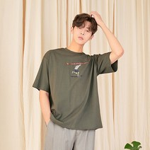 빅사이즈클럽 남성용 DG 전사 서퍼보이 반팔 티셔츠