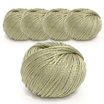 필립섬유 쎄비 젬마 뜨개실 50g x 5p, 골드 + 76 연회갈색