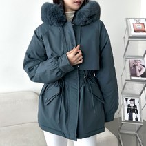 잘빠진 퍼 후드 패딩 점퍼