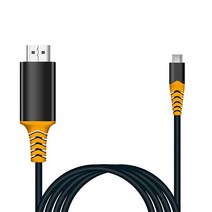 USB C to HDMI MHL 스마트폰 TV연결 미러링케이블, 혼합색상, 2m, 1개