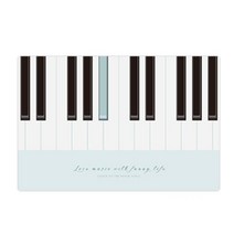 JHCompany 피아노 실크 플로어 발매트, 블루