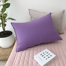 누블 핀체크 선염 순면 포인트 베개커버