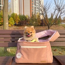 개과천선 반려동물 카소 쿠션포함 이동 슬링백, 핑크