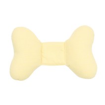 유모차 카시트 나비 뉴 선염체크 유아 목쿠션, 옐로우