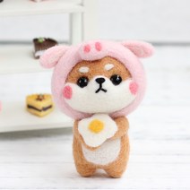 아트조이 DIY 양모펠트 키트, 1세트, 돼지 시바