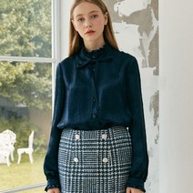 뎁 러플 새틴 블라우스 DDCMA0005M