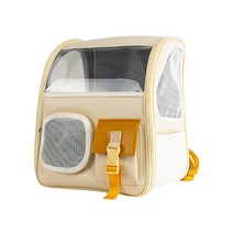 딩동펫 강아지 위드미 투명 메쉬 백팩 이동장, 오렌지