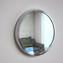 소품에세이 심플라이트 원형 벽거울, 실버