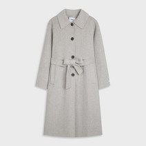 미쏘 여성용 울캐시미어 핸드메이드 스탠카라 코트