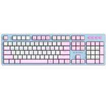 마이크로닉스 MANIC EX580 광축 크리스탈 게이밍 키보드, 일반형, 파스텔블루 + 화이트