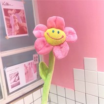 낯선옷장 인테리어 플라워 스마일 꽃 인형 UNC-97-3, 핑크