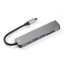 MATECH 올인원 C타입 6 in 1 멀티 허브 MT-HB041, 메탈그레이