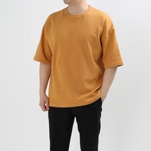 남성용 파스텔 톤 오버핏 반팔 티셔츠