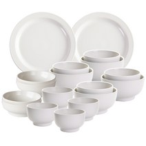 디샤 4인 홈 식기세트 18p, 아이보리, 공기 4p + 대접 4p + 레머킨 4p + 찬기 4p + 접시 2p