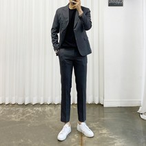 아도르클래식 남성용 시크 반밴딩 프리미엄 정장 세트