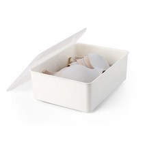 봄햇살 뚜껑있는 속옷 양말 정리함 일체형 크림화이트, 1개