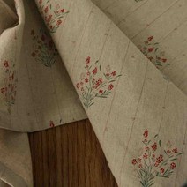 프로방스 데이 테이블보, 내츄럴 + 레드, 직6인