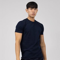 엘라모 남성용 머슬핏 트임 반팔 티셔츠